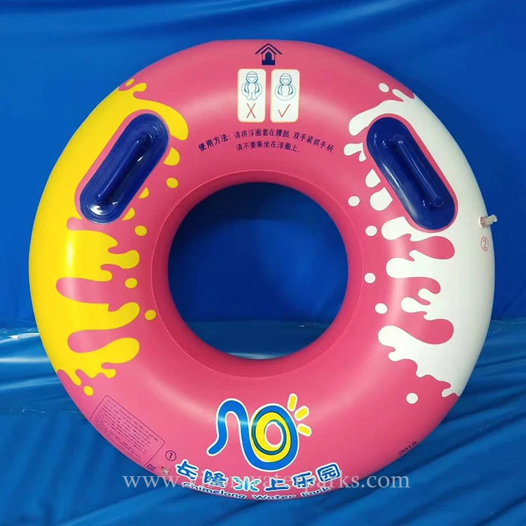 Strong Fiberglass Water Wave Pool Lazy River Slide single Inflatable 1 person tube VIT01 for water slide Vison Waterparks (1)