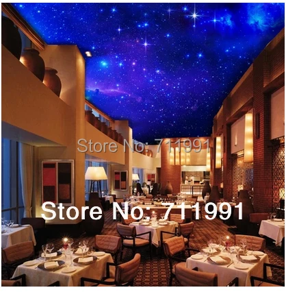 

Free shipping custom 3D stereoscopic Cosmic Star Wallpaper TV back wallpaper
