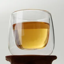 Термостойкая чашка с двойными стенками, 100 мл, двухслойная чашка для кунг-фу, кофе, молока, сока, здоровый напиток, чашка, мини чайник