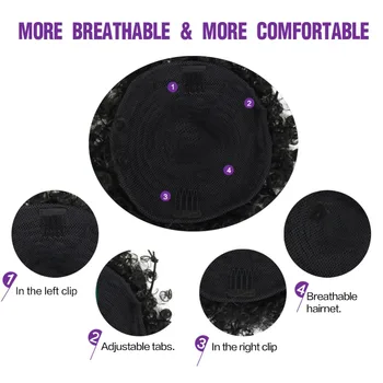 Synthetic Curly Hair Ponytail African American Short Afro Kinky Curly Wrap Synthetic Drawstring Puff Pony tail Hair Extensions 6
