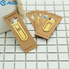 Aagu 1 шт. прекрасный мультфильм поттеринг Cat Закладки маркеры Kawaii котята из металла Закладки школа офиса канцелярские
