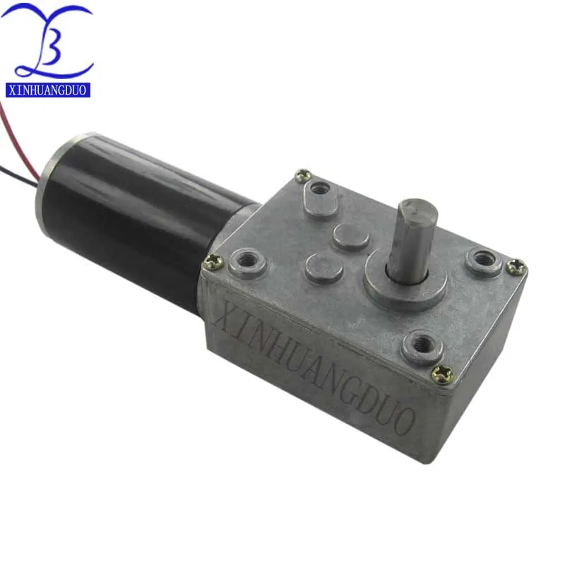 

DC 12V 24V Worm Gear motor High torque Ultra low speed Reversible self-locking Electric Motor RC car boat model robot vehicle