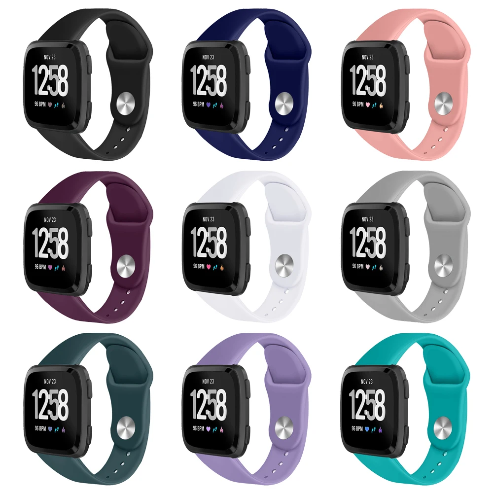 S/L Размер Для Fitbit Versa силиконовый сменный ремешок Smartwatch Браслет Смарт-часы ремешок мягкий браслет для часов