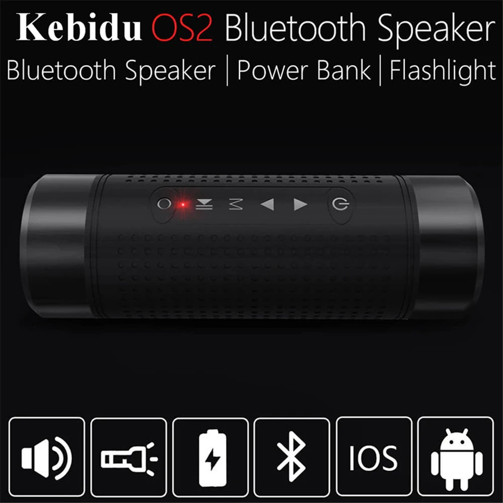 Bluetooth Колонка Kebidu OS2 5200 мА · ч светодиодная подсветильник ка|Портативные колонки| |