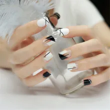 Белые квадратные накладные ногти, Короткие накладные ногти, накладные ногти, искусственные ногти с дизайном, предварительно клей, полное покрытие, накладные ногти для детей, девочек