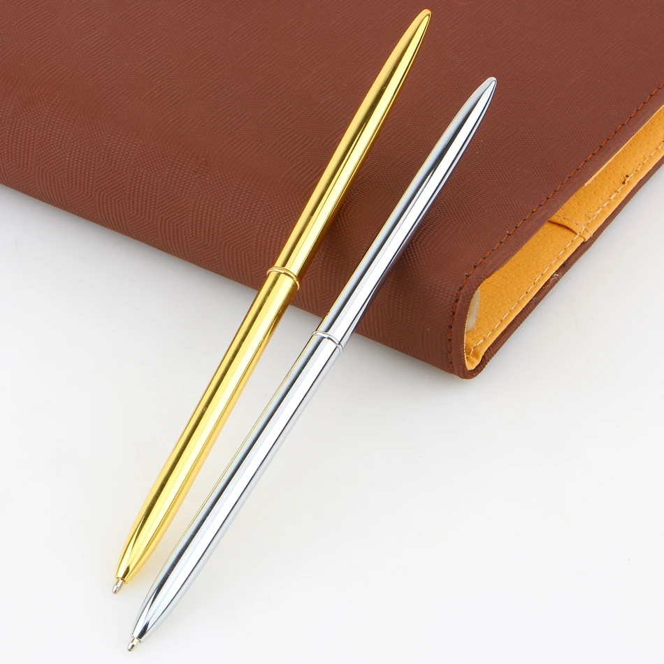 Тонкая светлая Золотая и серебряная вращающаяся шариковая ручка тонкая Коммерческая металлическая шариковая ручка черная жирная ручка подарок