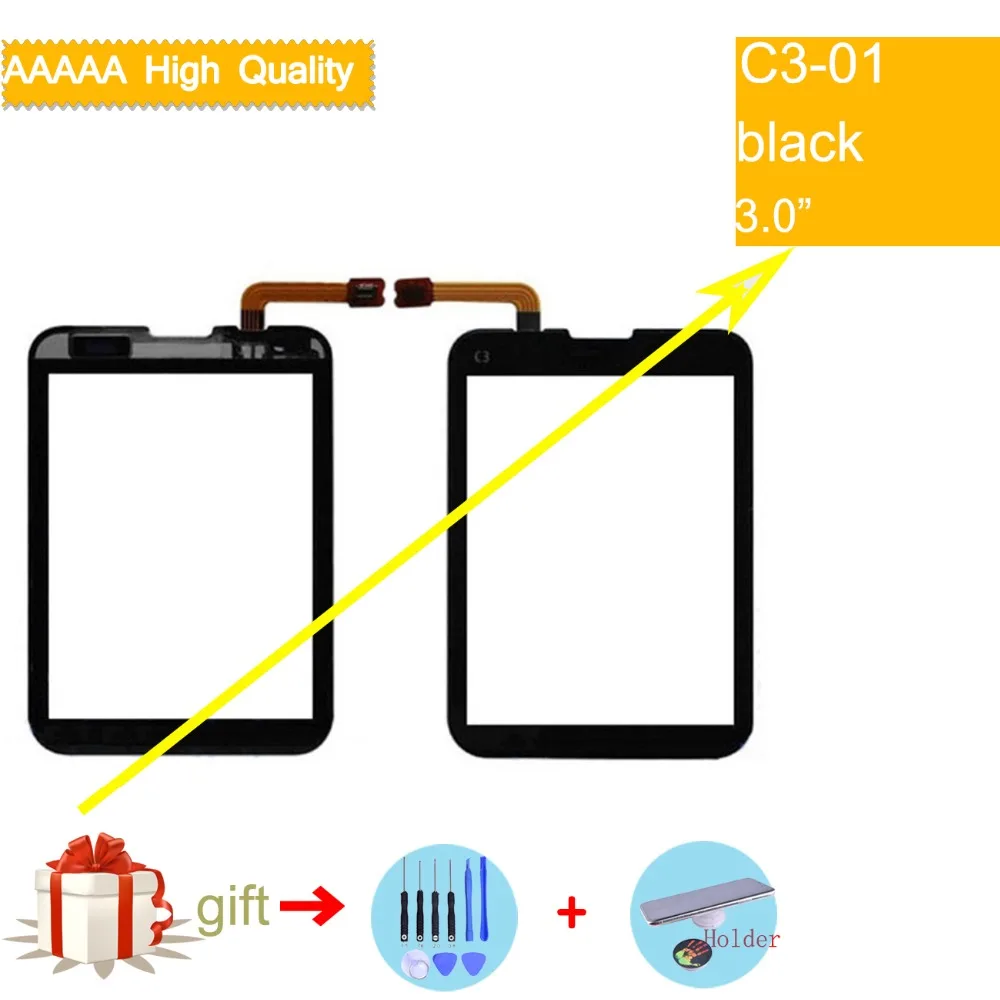

For Nokia C3-01 C3 01 Touch Screen Touch Panel Sensor Digitizer Front Glass Outer Lens Touchscreen NO LCD Black