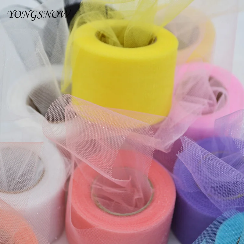 

22M Colorful Tulle Roll Crystal Fabric Organza Tulle Roll Spool DIY Girls Tutu For Wedding Birthday Home Party Deco