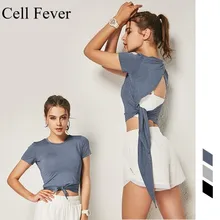 Быстросохнущие рубашки стрейчевый облегающий Йога Топы женские спортивные футболки спортивные майки фитнес бег футболки женские спортивные топы короткие футболки