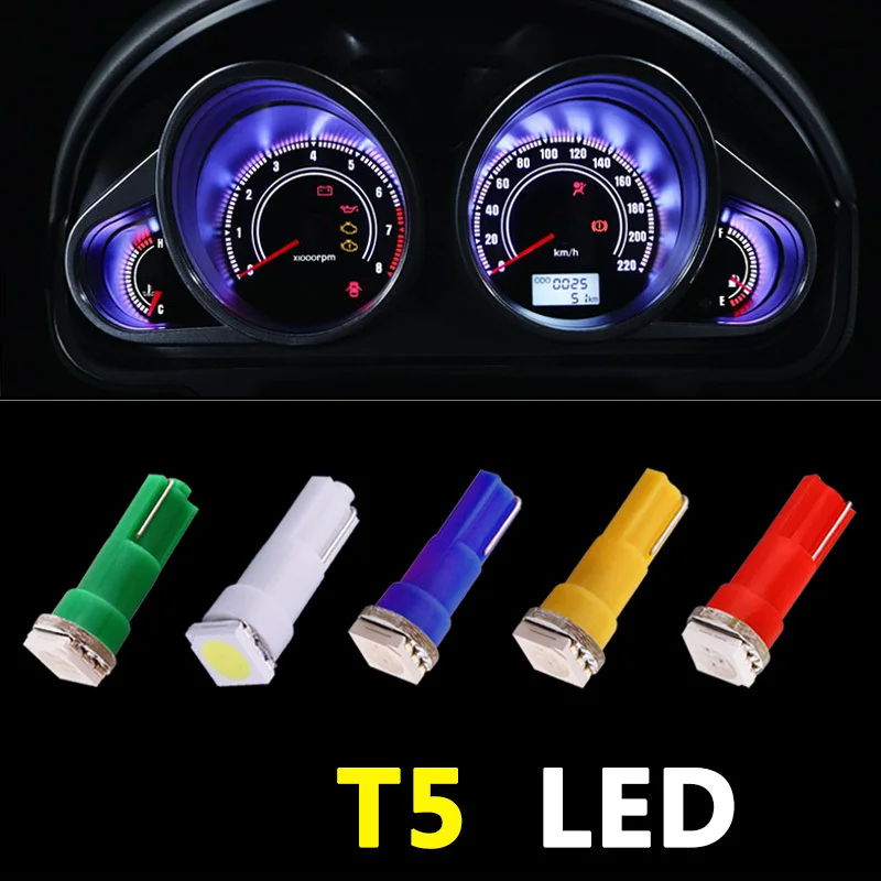 10 шт. Белый T5 5050 SMD СВЕТОДИОДНЫЙ Автомобильный светильник s лампа 17 18 27 37 58 70 73 74 79 85