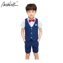ActhInK New 2019 Boys Summer Suit 3Pcs Children Formal Wedding Suit Baby Boys Gentle Costume Kids Shirts Vest Suit with Bowtie ActhInK New 2019 Boys Summer Suit 3Pcs Children Formal Wedding Suit Baby Boys Gentle Costume Kids Shirts Vest Suit with Bowtie