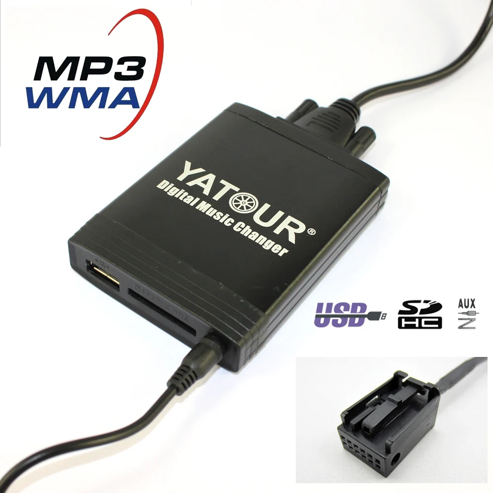 

Yatour YT-M06 Car Digital Music changer For Peugeot Citroen RD4 RT3 Can-bus Car USB MP3 SD AUX adapter