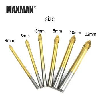 

4-12mm cement Cross drill bit Ceramic ceramic tile drill Granite drill Tapered glass drill bit Hole opener Carbide cutter head