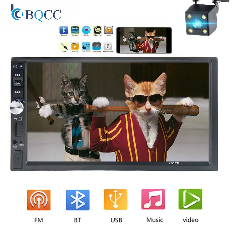 

2 Car Radio 1 Din Multimedia Player Auto 2din Stereo 7 "Touch Screen Video MP5 Backup Camera