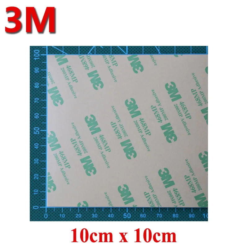 

4pcs 10cm Square 3M 468MP 200MP Adhesive Clear Double Sticky Sticker for Phone, Panel Nameplate Thermal Bond, Key button Repair