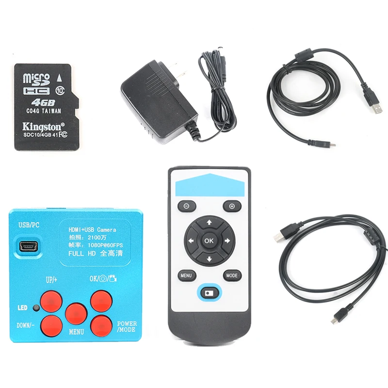 

Industrial Mcroscope Camera 21M HDMI Output 1080P 60 FPS C-mount Recorder CCD Camera 4G TF Card For Phone PCB Desolder Eakins
