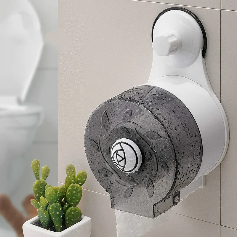 

Plastic bathroom waterproof towel paper towel rack strong suction cup with axis tissue box paper towel pumping lo825304