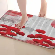 Цветочный стиль коврик для ванной комнаты, смешной Противоскользящий коврик для ванной, занавески для душа s аксессуары, соответствующие вашей душевой занавеске