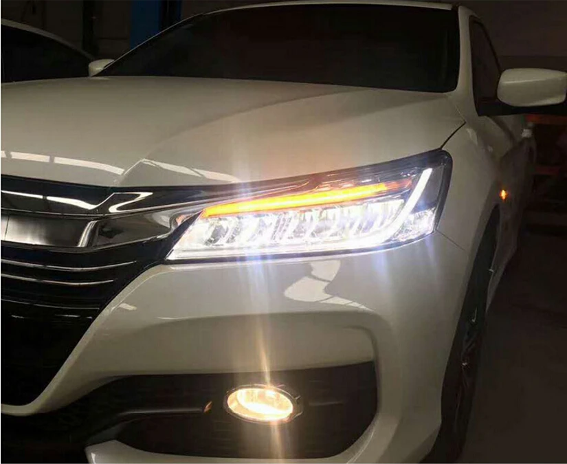 

2pcs Bumper lamp LED 9th Head Lamp For Accord Headlight Spirior fit 2016year With Head Light(not fit 9.5th!!!)