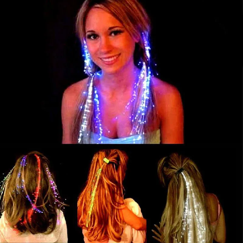 

Saleaman 1pc New Flash LED Hair Women Girl Braid Clip Hairpin Decor For Party Dance Christmas Gift Light-Up Toys For Children