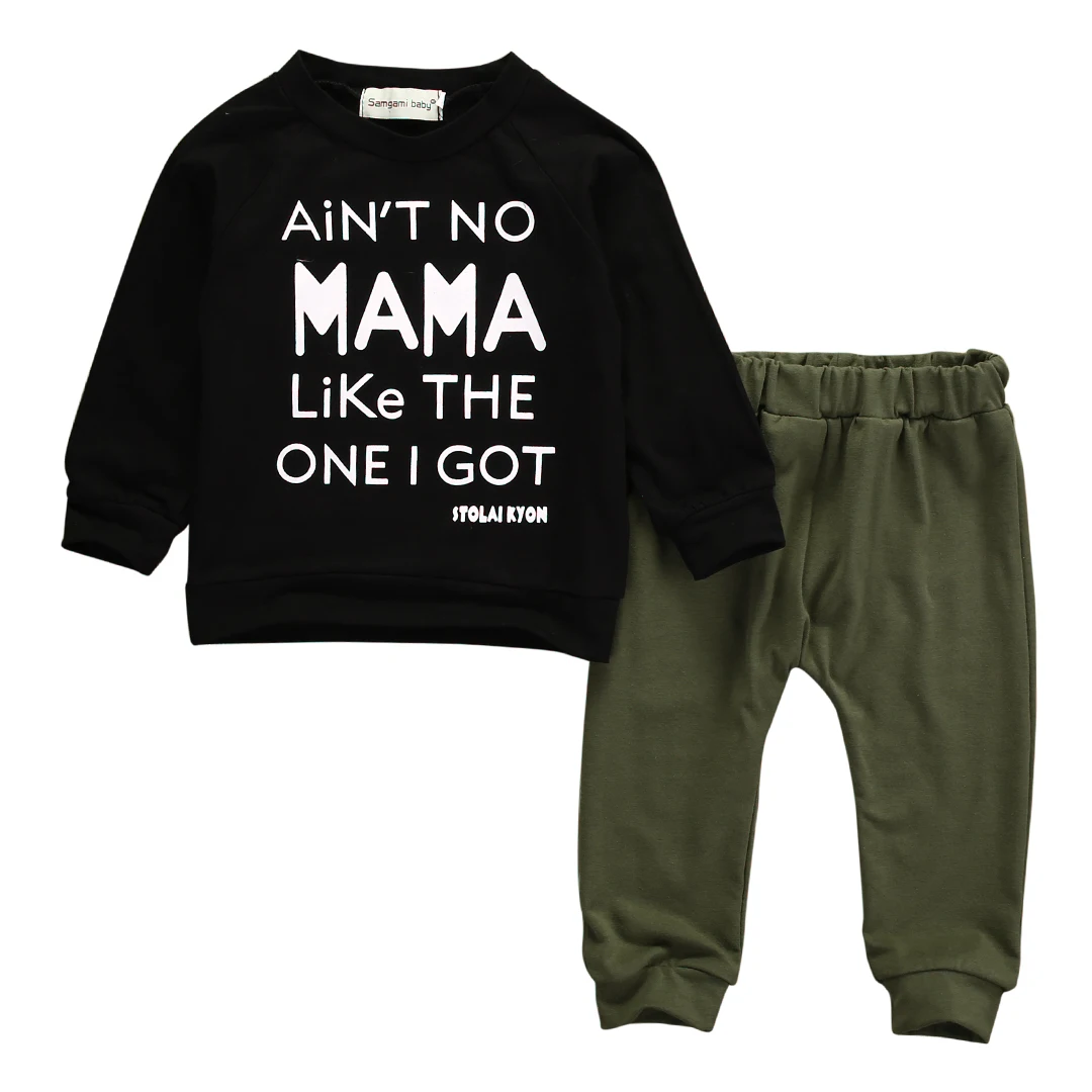 

Pudcoco Clothes For Boys Long Sleeve Sweatshirt and Joggers 2-piece Spring Fall Outfits
