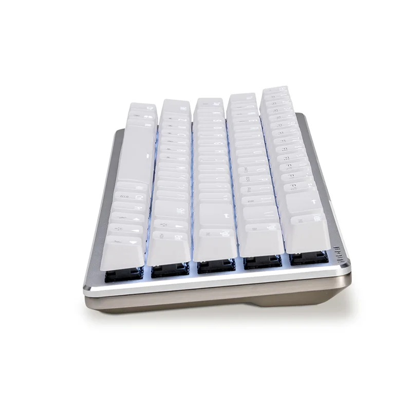  Ajazz Zinc wireless keyboard cherry switch aluminum plate 68 keys mechanical gaming keyboard white 