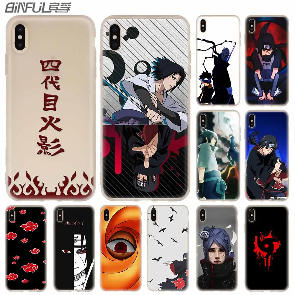 

Cases Silicone soft Cover for iPhone 11 Pro X XS Max XR 6 6S 7 8 Plus 5 4S SE Naruto Itachi Uchiha