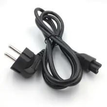 EU European AC Power Cord Euro IEC C5 Cloverleaf Power Lead Extension Cable 1.2m 1.5m 1.8m For Notebook Laptop Computer