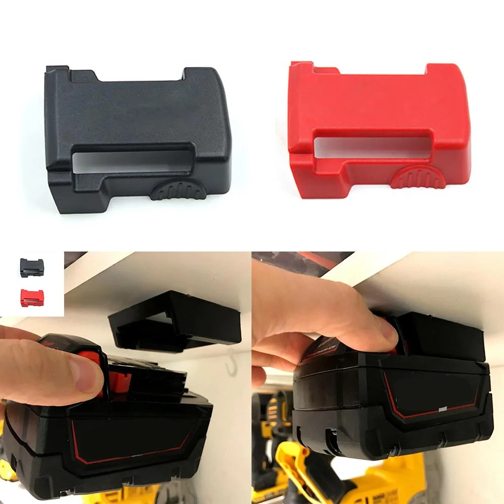Powstro батареи крепления 3D печатных с ABS для MILWAUKEE M18 18 V стойка-держатель для хранения стойки место для батареек держатель черный/красный