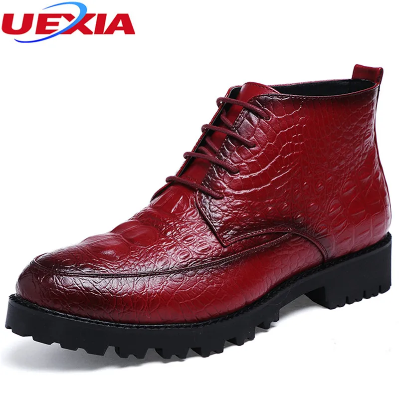 

High Quality Leather Luxury Designer Casual Male Ankle Boots Business Formal Dress Men Shoes Oxfords Wedding Footwear Chaussure