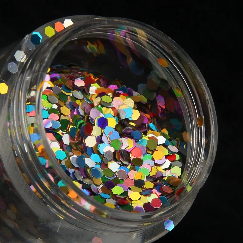 

5g/bottle Shinny Multi Color Nail Glitter Pigment Hexagon Thin Sequins Nail Art Manicure Tools Women Nail Decoration DIY WY624