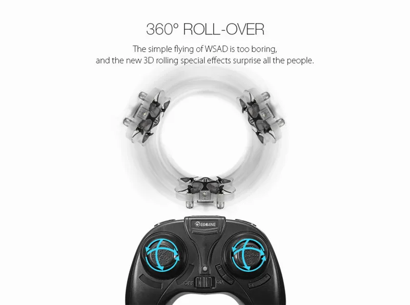 Eachine E012 Мини 2,4G 4CH 6 осевой Безголовый светодиодный светильник Радиоуправляемый Дрон Квадрокоптер вертолет режим 2 модели игрушек подарок RTF VS H36