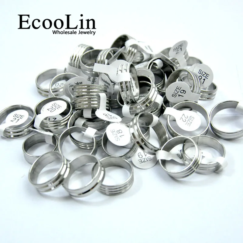 250Pcs Wholesale Jewelry Mixed Lots Ring Scrub stainless steel rings