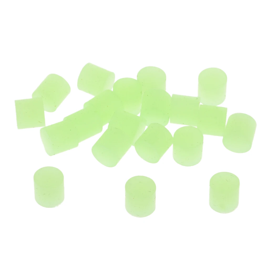 20Pcs/Pack Soft Silicone Fishing Beads Rig Luminous Fishing Floating Stopper Semi-Circular Beads Fishing Float Accessories