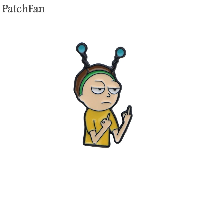 Patchfan Рик и Морти мультипликационные многоцветные Значки для гордыни пара рюкзак рубашка сумка для одежды Броши рюкзак медаль A0802