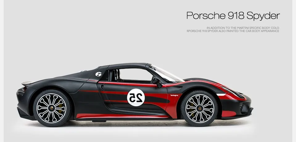 Rastar лицензированный PORSCHE 918 Spyder производительность черный инвентарь 1:14 автомобилей с usb для drift rc автомобиль электрическая игрушка 70770