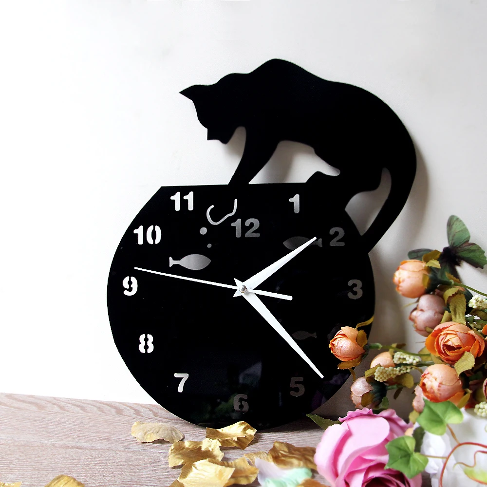 Wall Watches DIY Acrylic Wall Clock Silent Quartz Clock Movement Cute