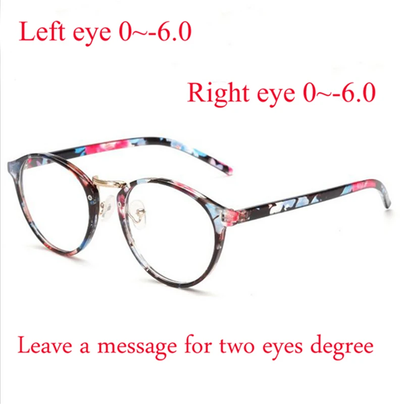 Мужские и женские очки для близорукости, ретро очки в пластиковой металлической оправе, оптические овальные диоптрийные очки-1,0-1,5-2,0-2,5-3,0-3,5-6,0