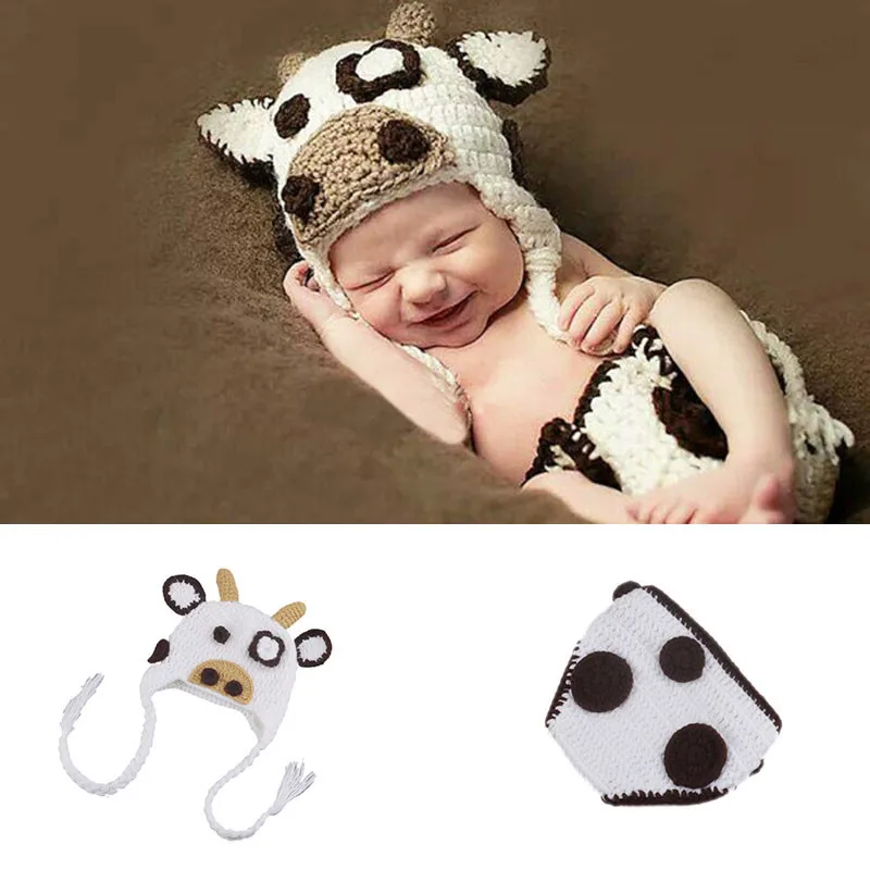 Лиса детская вязаная шапочка для новорожденного, животный узор детская шапочка для фотосессии новорожденная детская вязаная шапочка наряд для фотосессии - Цвет: 31