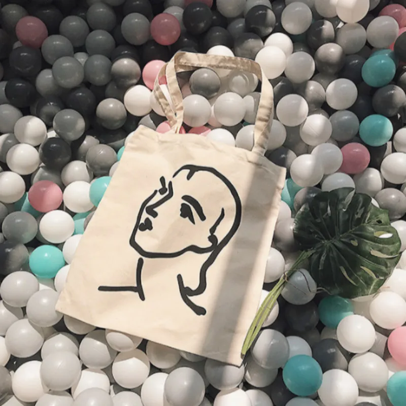 Модные сумки через плечо для женщин абстрактная Печать Холст Tote повседневные