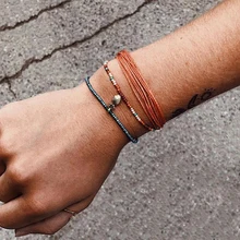 3 шт./компл. в богемном стиле Модные солнцезащитные очки в стиле ретро с бусины кулон с ананасом плетеной верёвкой браслет женский Шарм ювелирные изделия, аксессуары