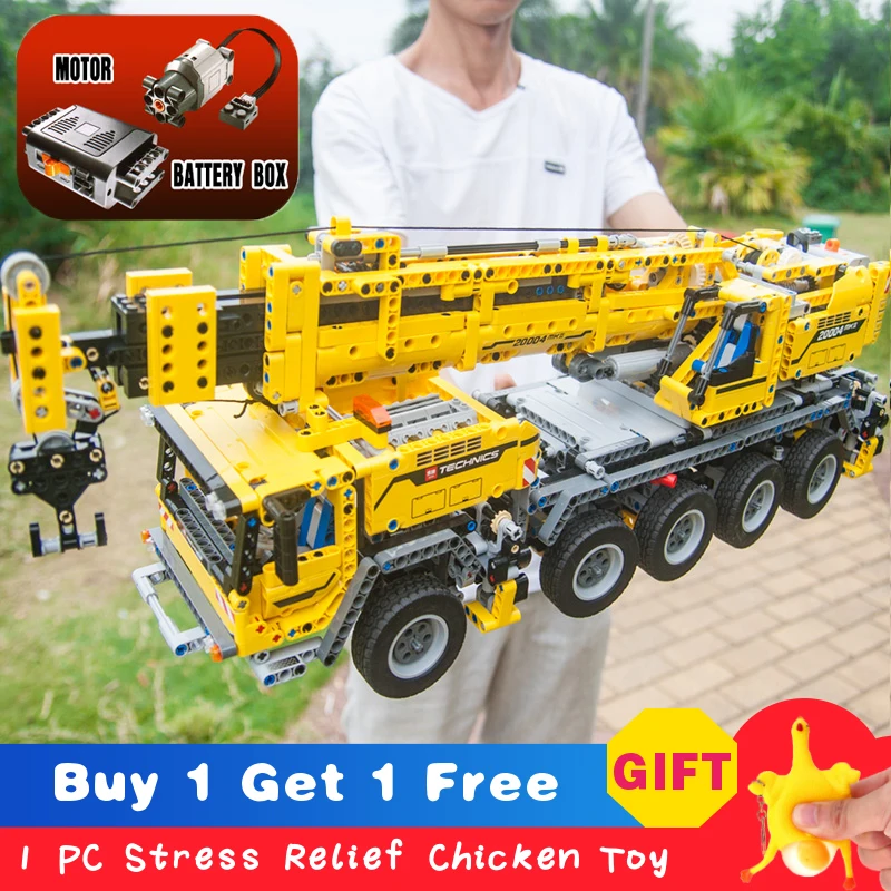 

IN STOCK Mobile Crane MK II 20004 Technic Series Building Blocks Truck Model Bricks Car Toy with Motor Power LegoINGlys 42009