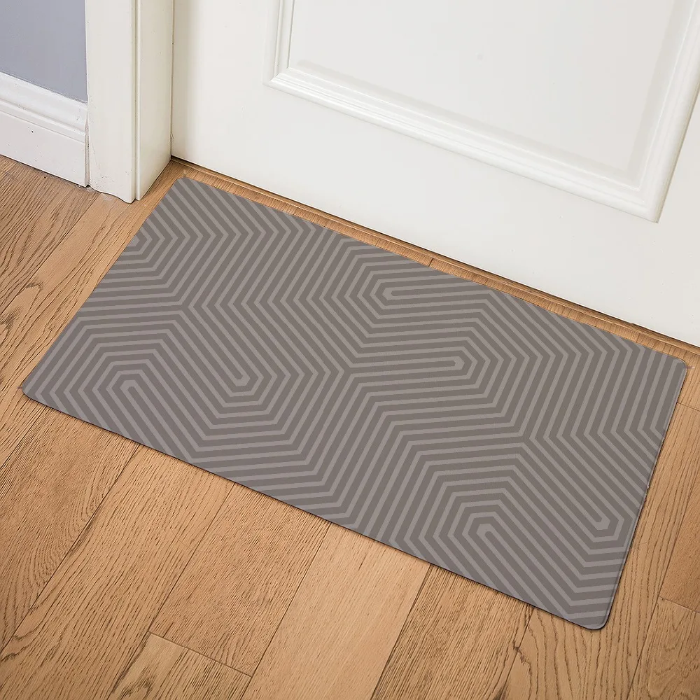 

Geometric Pattern Mats Anti Slip Floor Carpet 3D Tape Pattern Print Doormat for Bathroom Kitchen Entrance Rugs Home Decoration