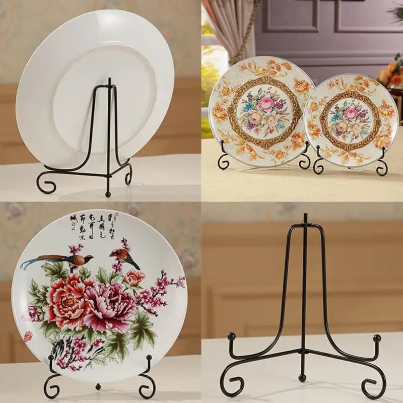 Iron Easel Bowl Plate Art Photo Picture Frame Holder Book Tea cake Display Stand