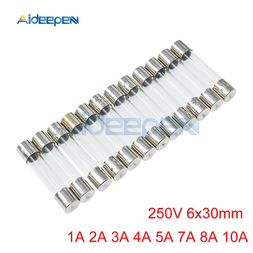 100PCS 2A 250V Quick Fast Blow Glass Tube Fuse 5mmx20mm 0.2/"x0.8/" F2AL250V