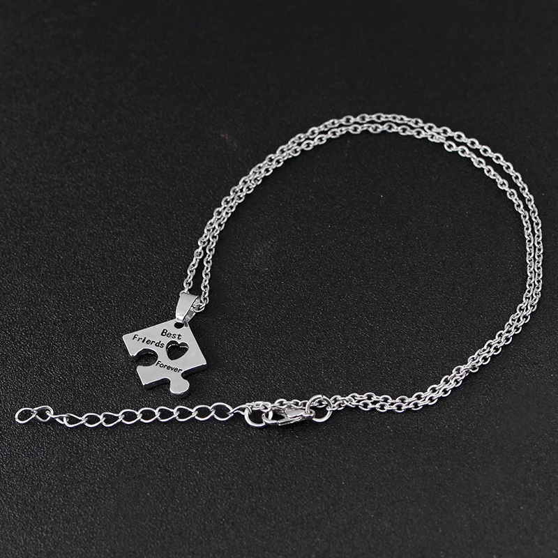 Ожерелья лучших друзей для 4 паззл полое сердце кулон ожерелье Дружба BFF Jigsaw колье s для семьи ювелирный подарок