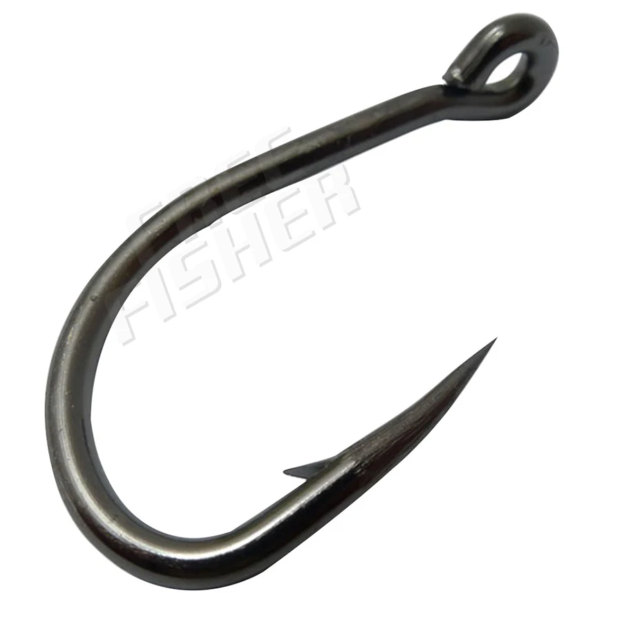 FreeShipping 100 pcs/set Sea Fishing Hooks Kit Black High Carbon Steel