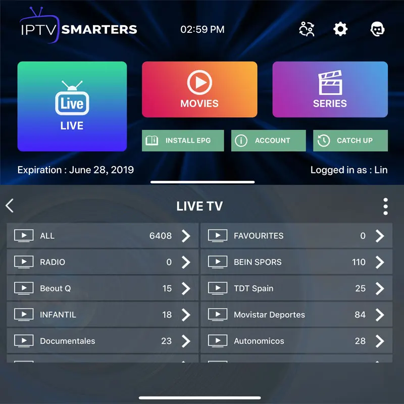Лучший в мире стабильный IP tv 6000 live 2000 VOD бесплатный тест для Испании Франции