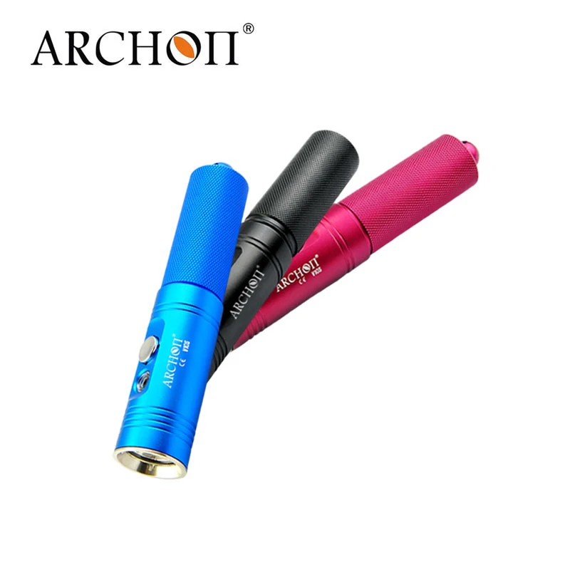 

ARCHON V10S Waterproof XM-L2 U2 MAX 860LM Professional 3 Color LED Diving Flashlight Torch Underwater LanternBy 18650 Battery