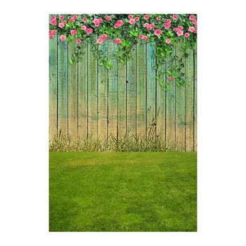 

5x7FT Wood flowers wedding Thin Vinyl photography backdrop Customize Newborns Studio Backdrop